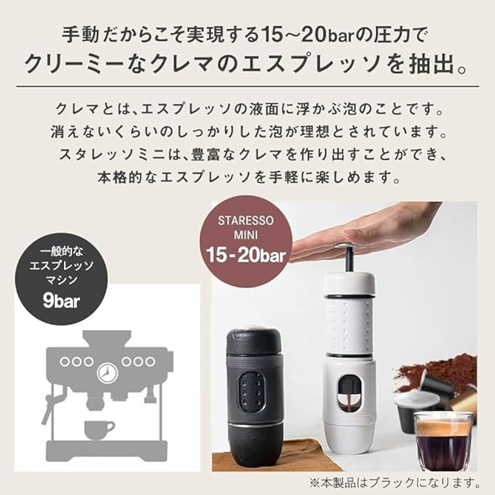 Staresso Mini Espresso Machine Authorized Distributor No Power Supply Manual Hand Size Great for Camping
