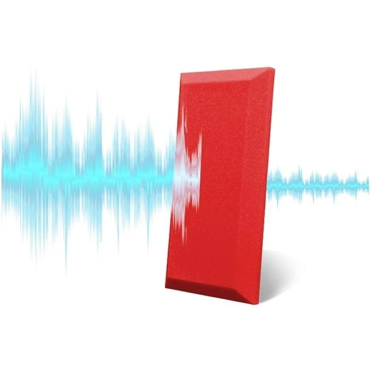 Studio Sound Absorbing Material 40PCS Acoustic Room Treatment Thick Durable Soundproof Cotton (Red) (Grey)