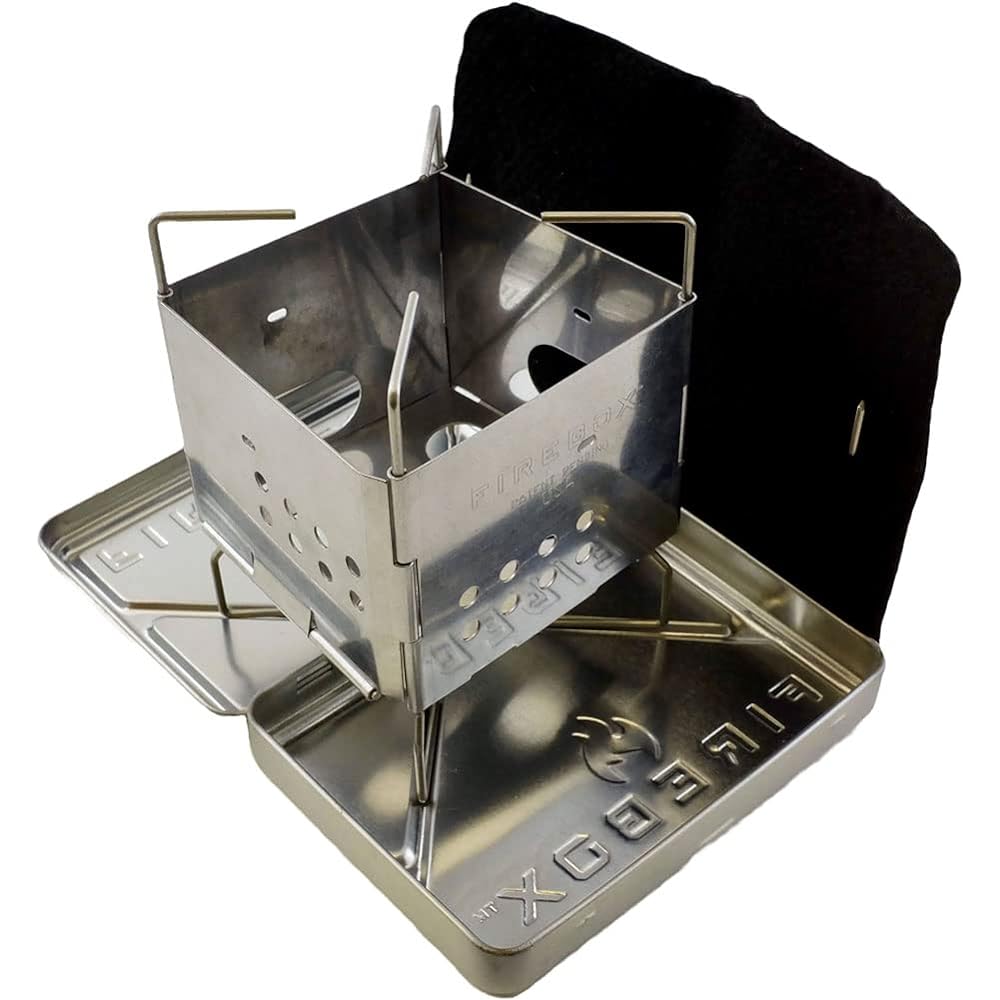 FIREBOX GEN2 Stainless Steel [Nano Stove + X-Case Set] (Nano Stove, X-Case, Carbon Felt) Wood Stove [Genuine Japanese Product]