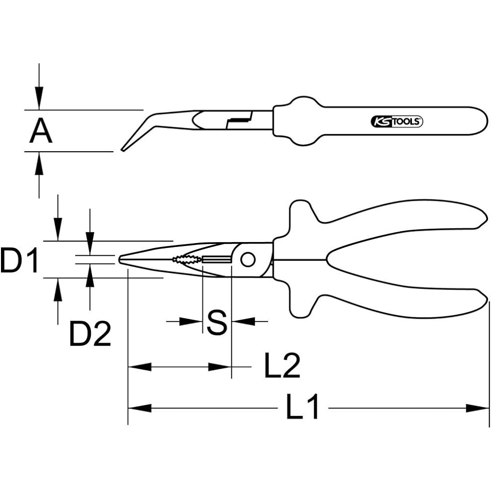 KS TOOLS Insulated plastic combination pliers 230mm 117.1767