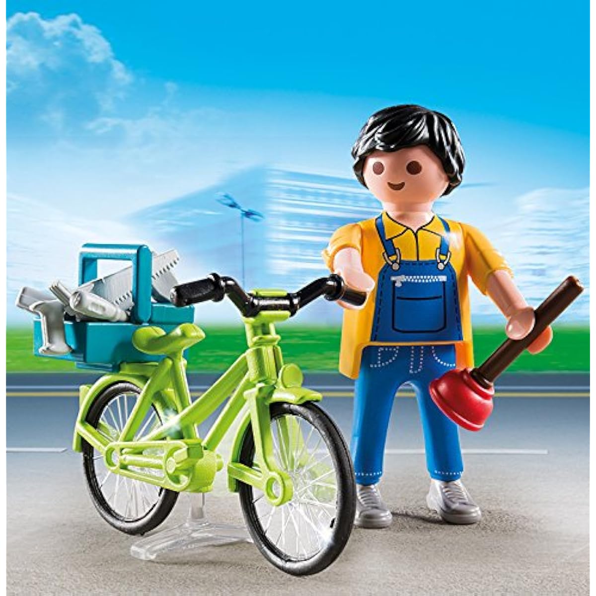 PLAYMOBIL Handyman with Bike Building Kit (Parallel Import) [Parallel Import]