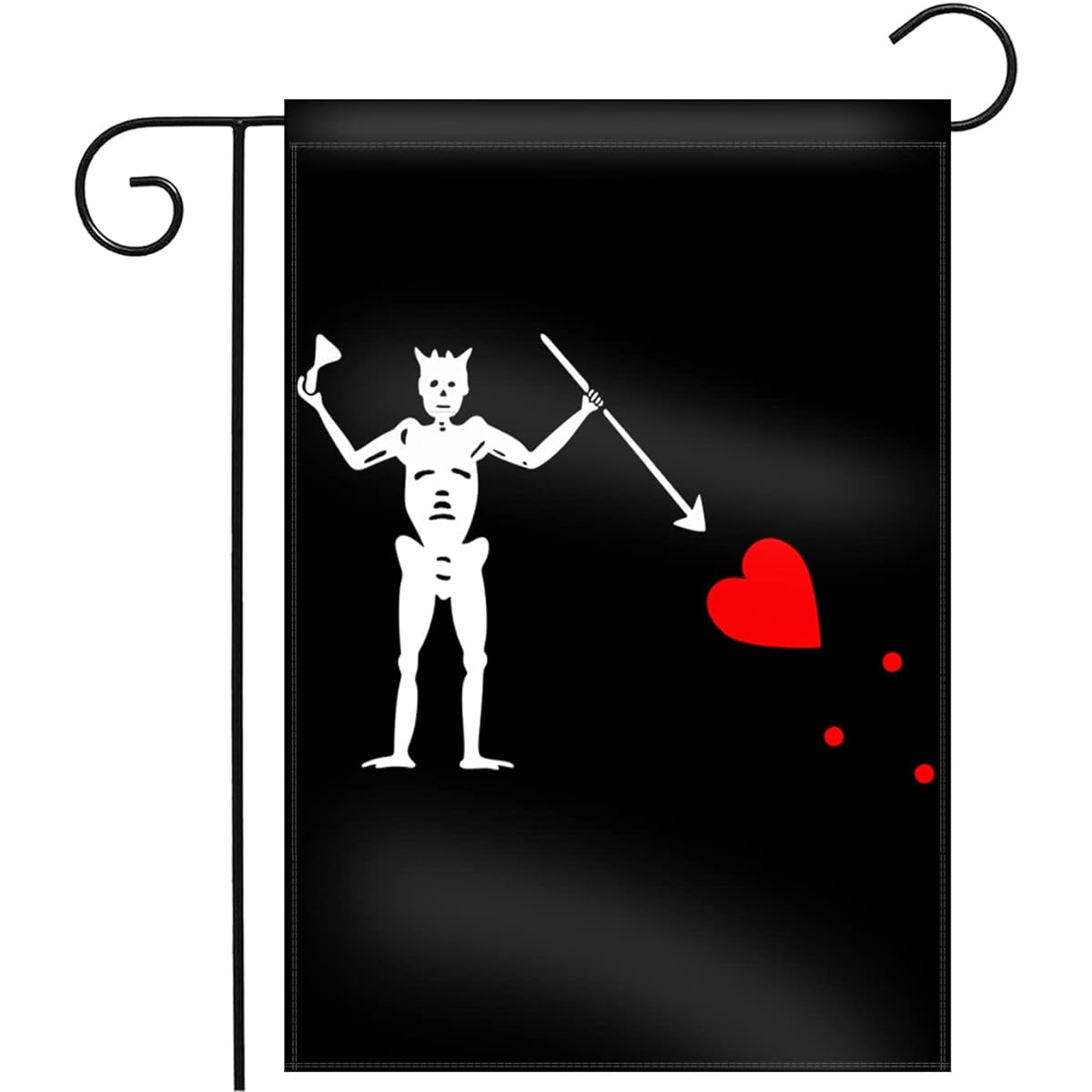 Pirate Edward Teach Garden Flag 12.5X18 Inch Double Sided Bloody Flag Blackbeard Halloween Banner Decor Home Decor Garden Gift
