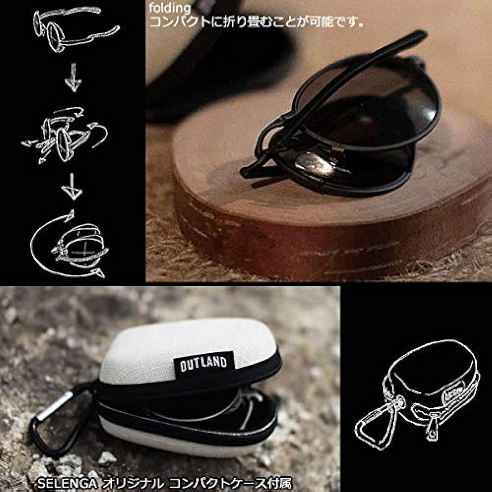 OUTLAND Sunglasses OL-402 SELENGA Silver SIL Silver Mirror x Polarized Smoke Foldable Selenga Outland Yamamoto Optical Polarized Sunglasses Fishing Fishing [C1] [K1]