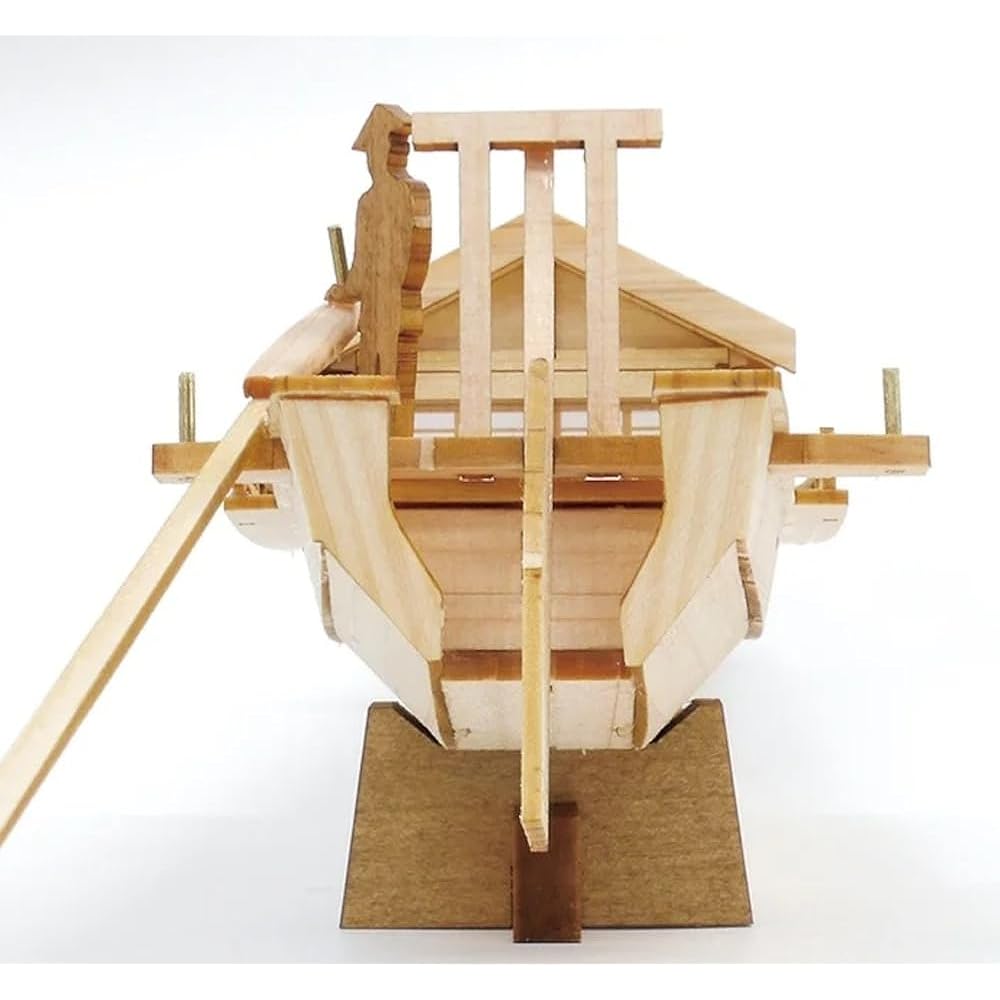 Woody Joe Mini Japanese Boat Houseboat Wooden Model Assembly Kit