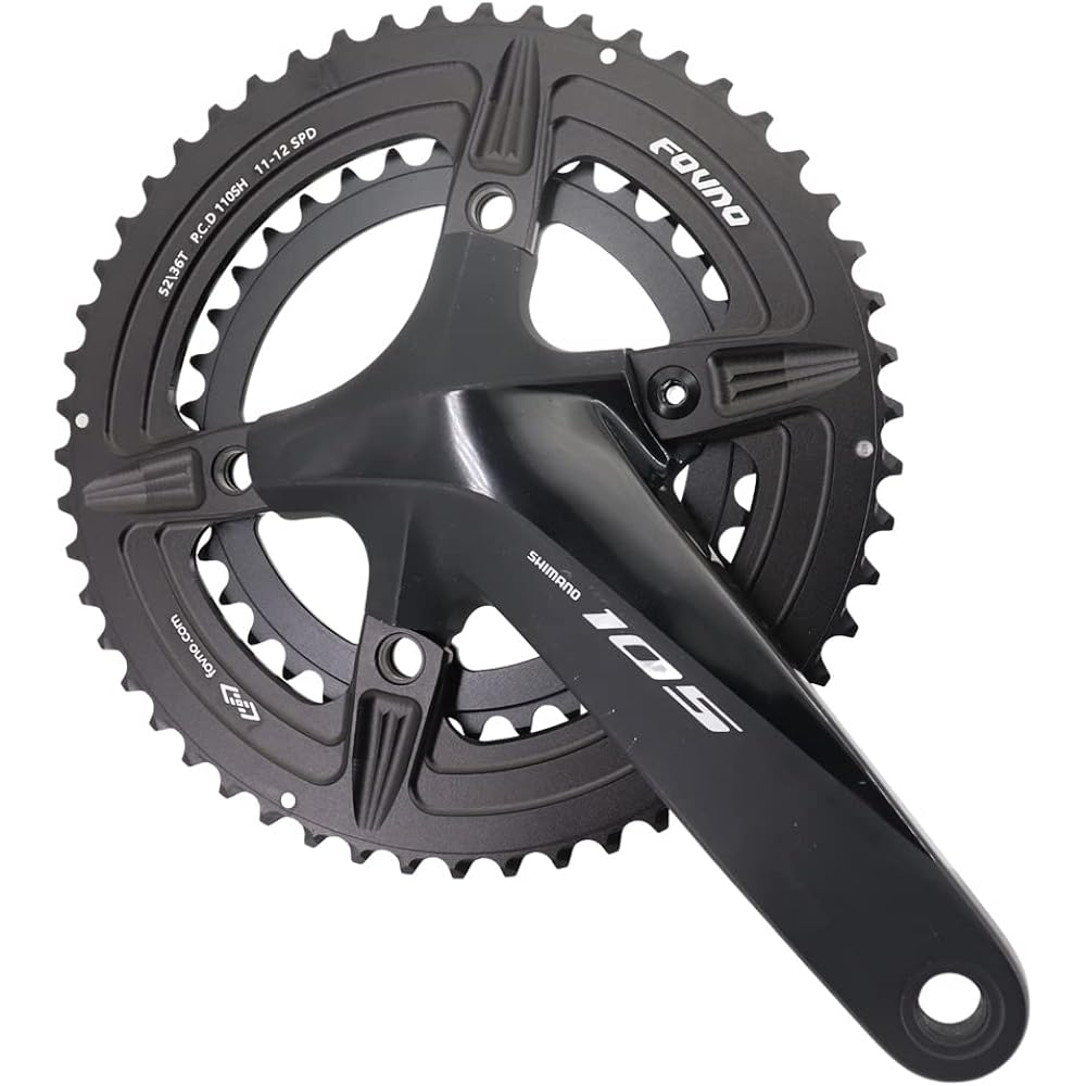 DJC Double Bike Chainring 2x Round Road Bike Gravel for R7100/R8100/R9200/R7000/R8000/R9100/R9000/4700/5800/6800/R2000/R3000 with 4 Bolts