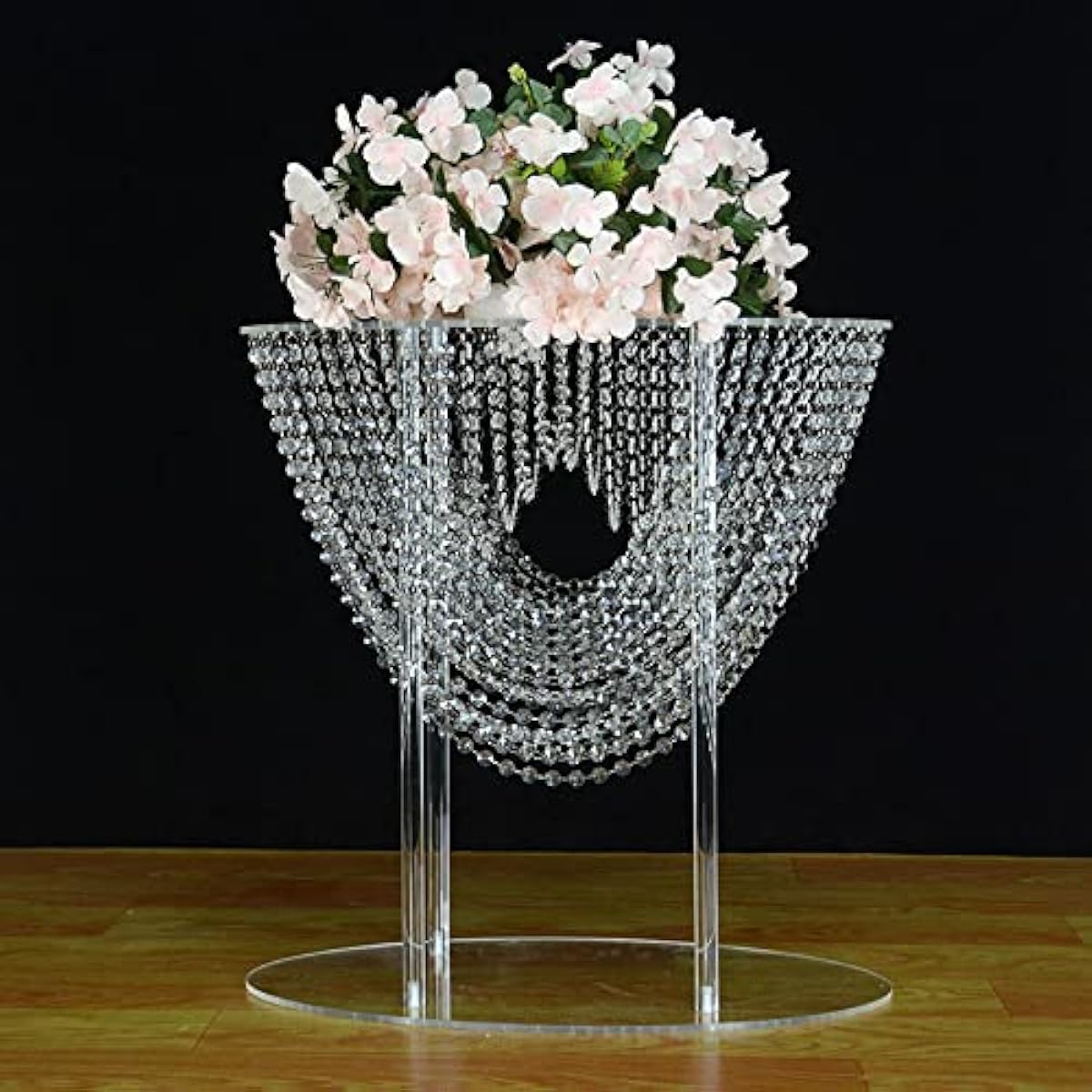 Simprefine 24" Tall Wedding Centerpieces Table Decorations Acrylic Clear Flower Stand Display Rack for Event Party Decorations