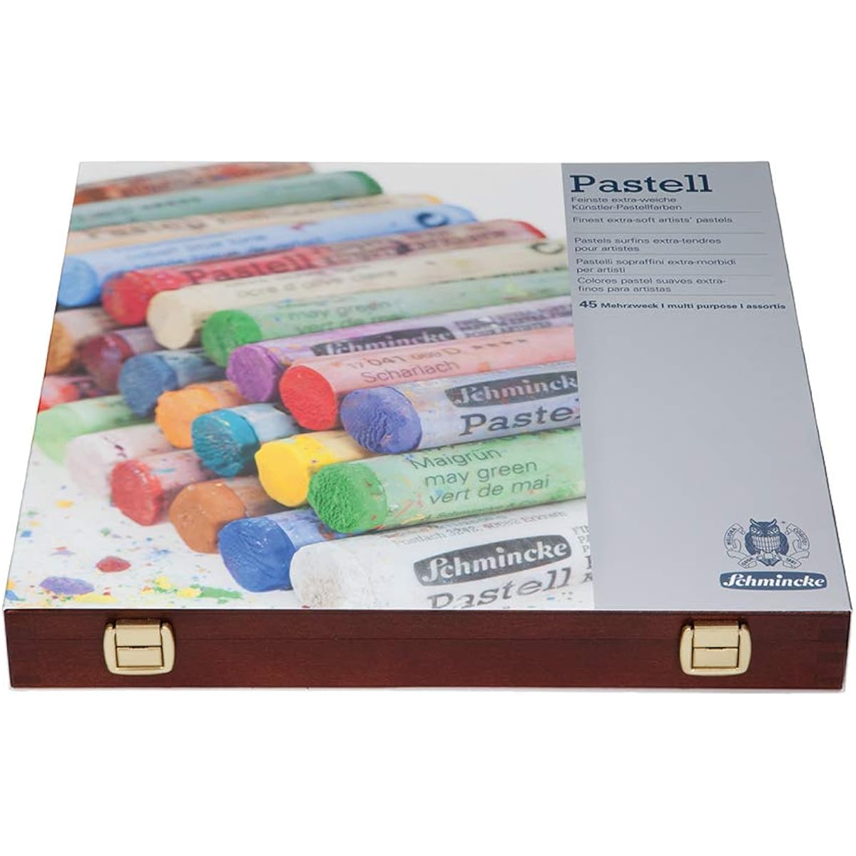 schmincke soft pastel 45 color wooden box set 77245