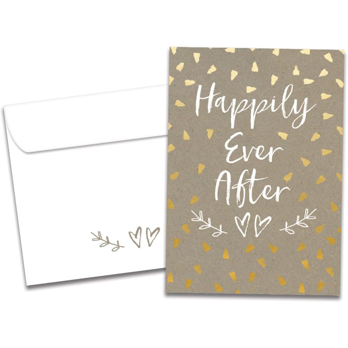 Tree-Free Greetings Wedding Greeting Card Eco-Friendly Made in the USA 100% Recycled Paper 5"x7" Happily After Today (GO61250)