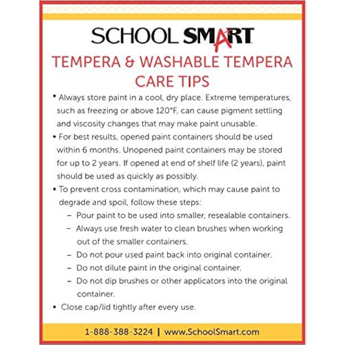 School Smart Tempera Paint Gallon Orange