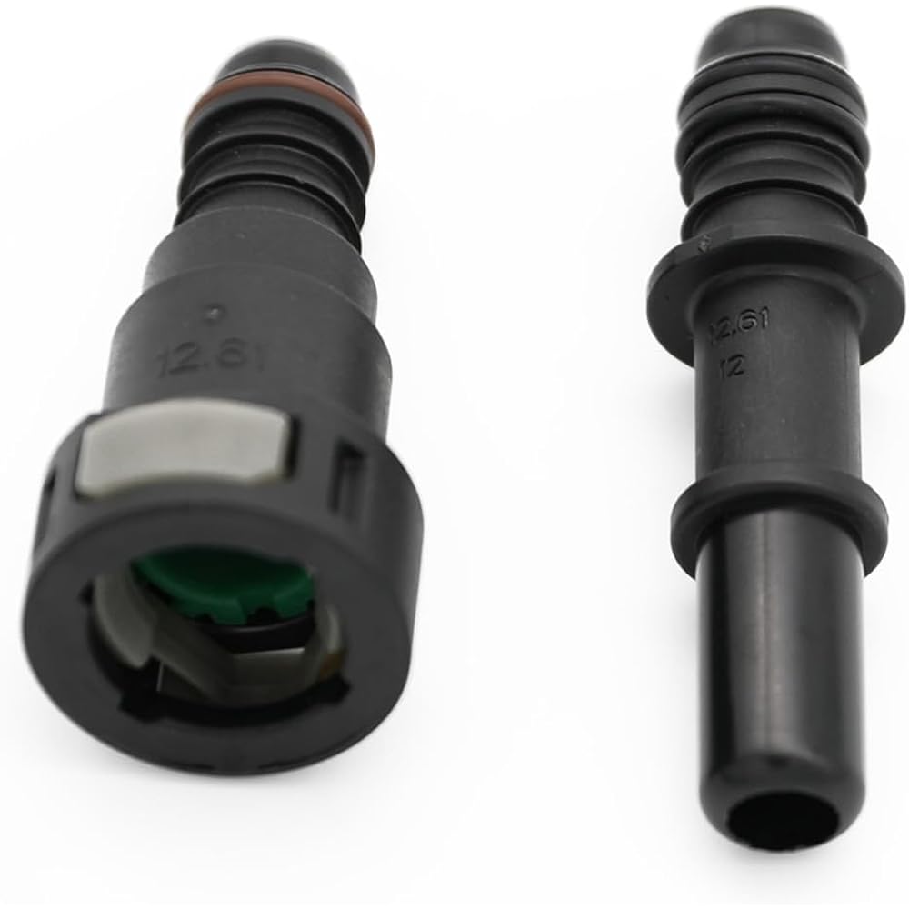 KRD PERFORMANCE 12.61mm SAE - 14.8mm Straight Nylon Fuel Line Hose Quick Release Connector