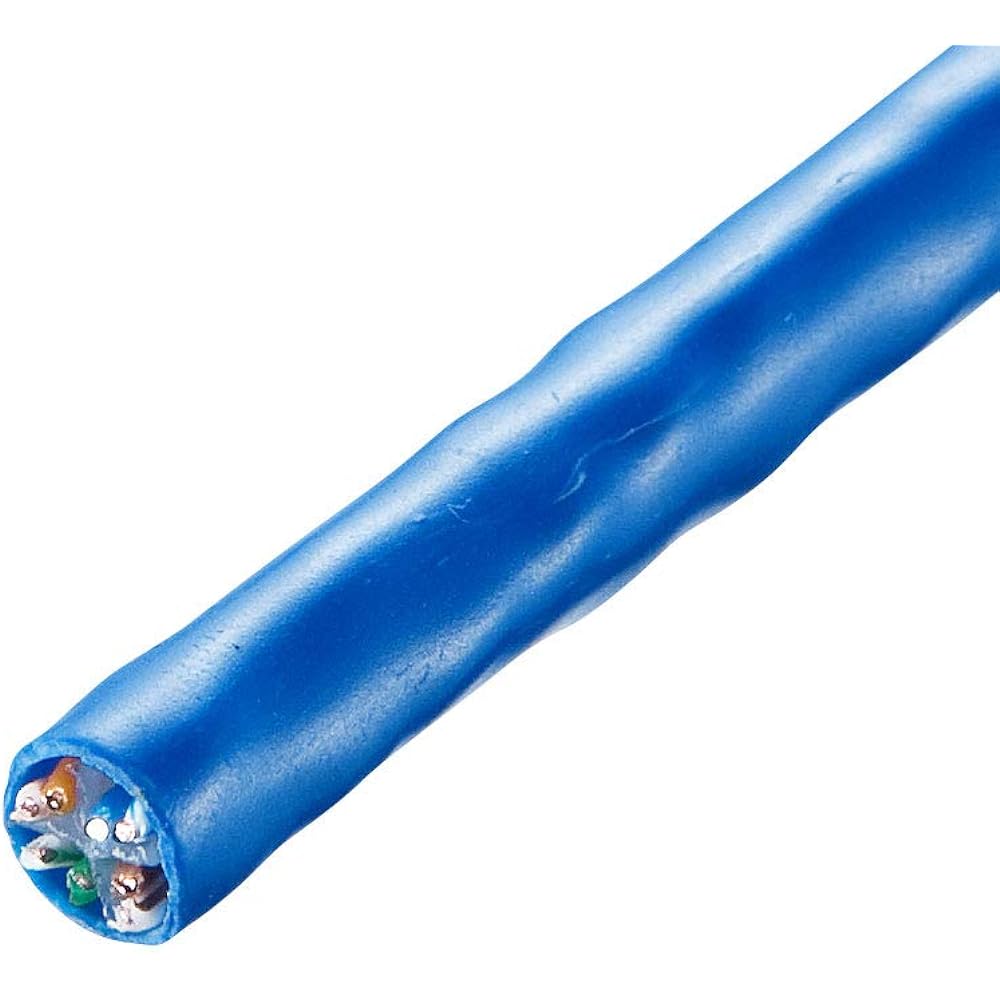 Sanwa Supply CAT6A LAN Cable Only Homemade UTP Single Wire Cable (300m) 10Gbps/500MHz RJ45 Blue KB-T6A-CB300BL