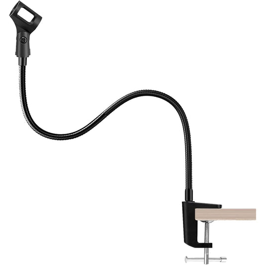 Angksorm 24" Flexible Gooseneck Microphone Stand with Desk Clamp for Podcasting Streaming Radio Broadcasting Studio