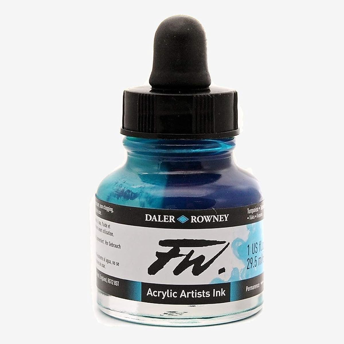 (Turquoise) - Daler Rowney FW Artists Acrylic Ink 29.5 ML Pot - Turquoise