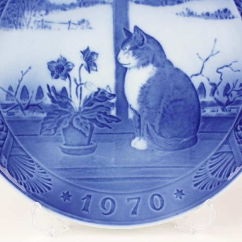 "Parallel Import Product" Years Plate 1970 Christmas Rose and Cat [Parallel Import Product]