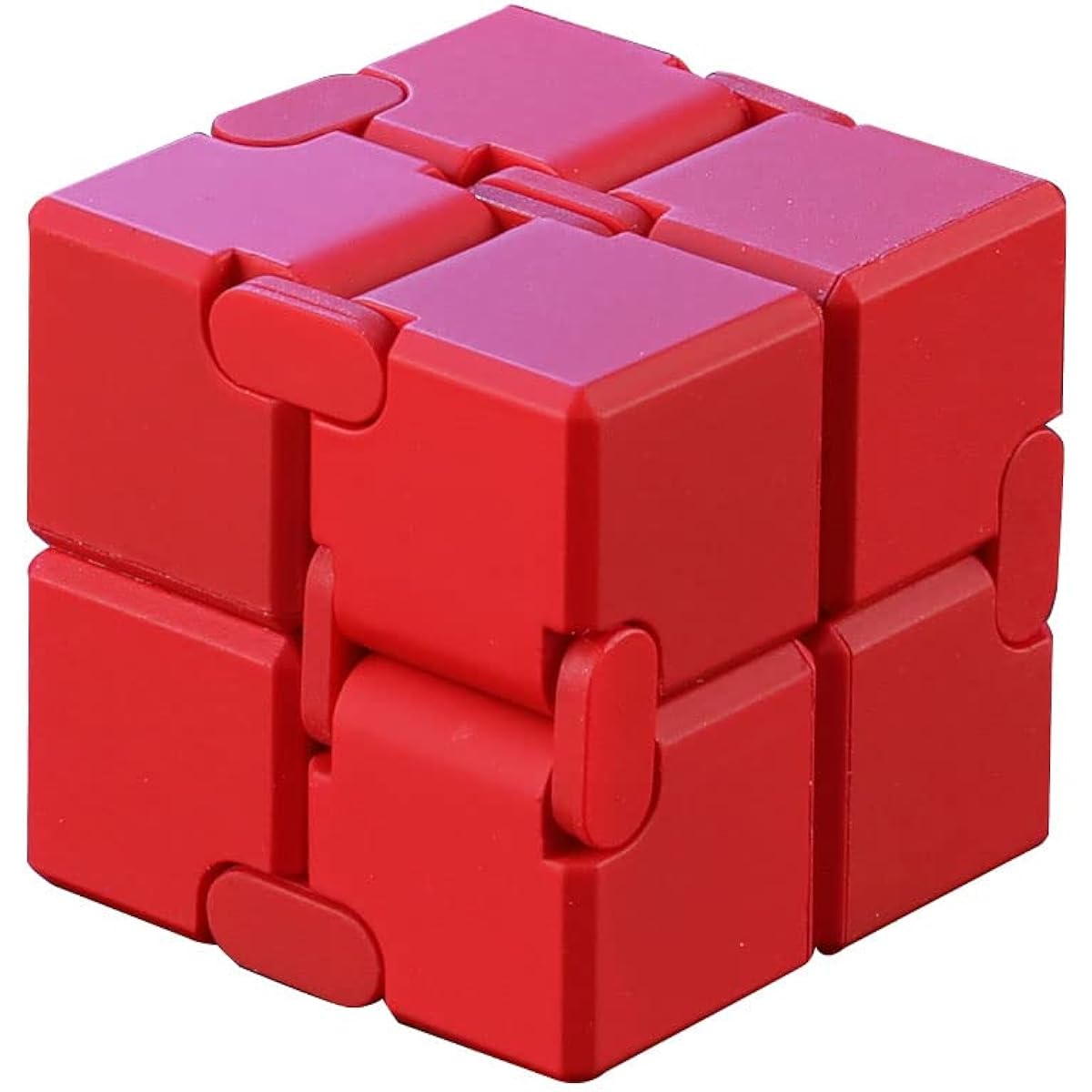 TIAONIAO Infinity Cube Fidget Toy Relax Handheld Fidget Toy for Adults and Kids Durable Stress Relief Fidget Toy Anxiety Relief Fidget Cube Toy (Red)