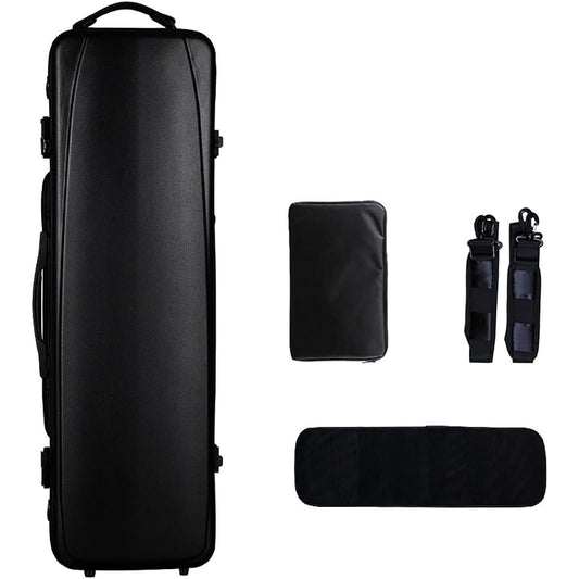Violin Case Full Size 4/4 Carbon Fiber Fiberglass Rectangular Case Strong Light Shoulder Strap, Music Strap and Cover Included