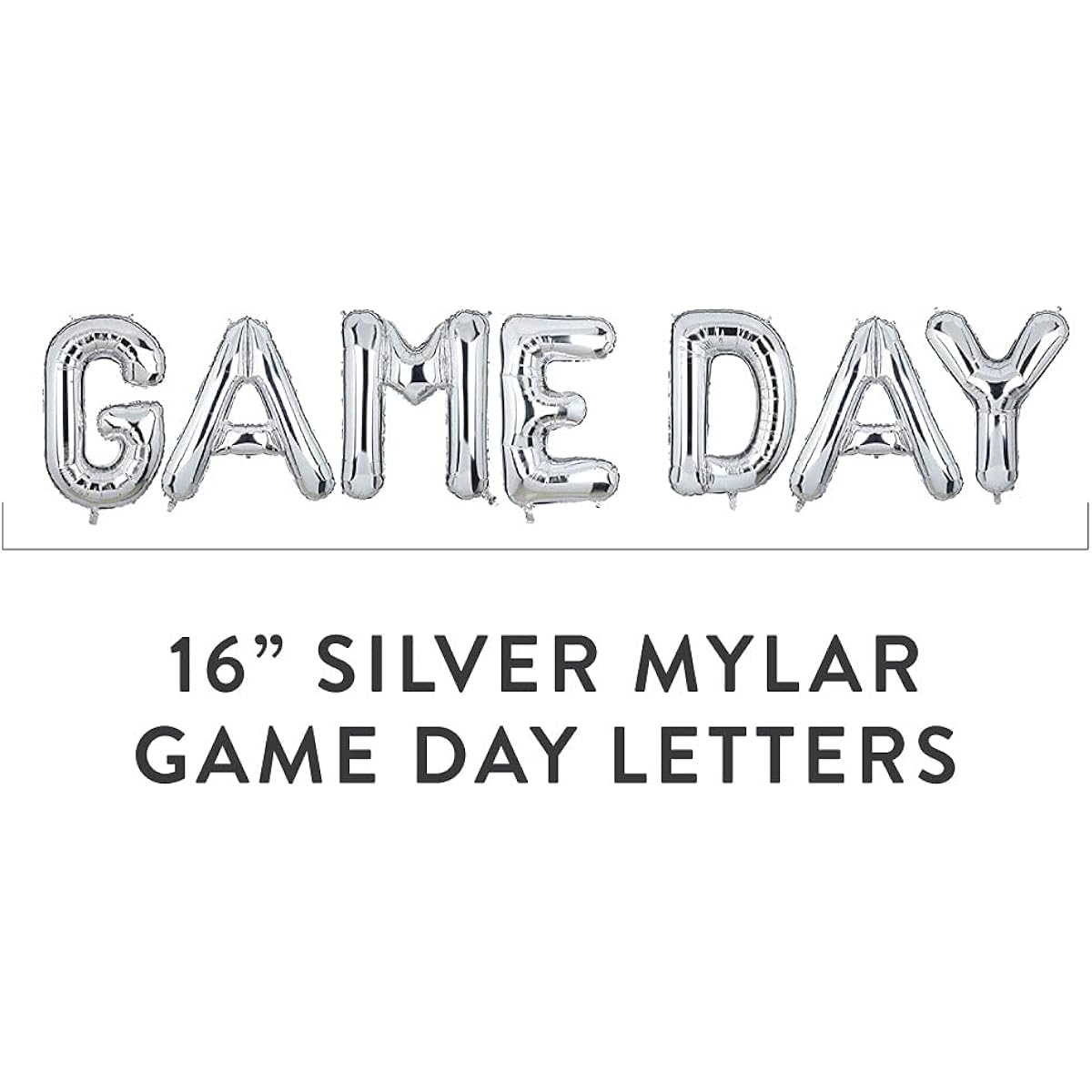 Hall & Perry Game Day Basketball Balloon Kit with Mylar Letters, Basketballs and Latex Black, Orange and White Balloons