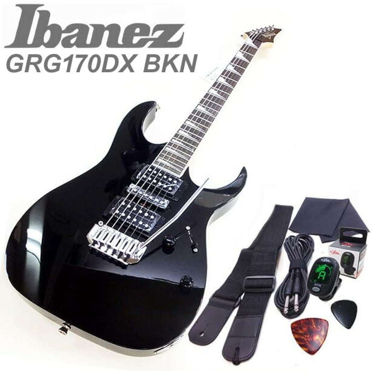 Ibanez GRG170DX BKN Electric Guitar for Beginners 7-Piece Light Basic Set