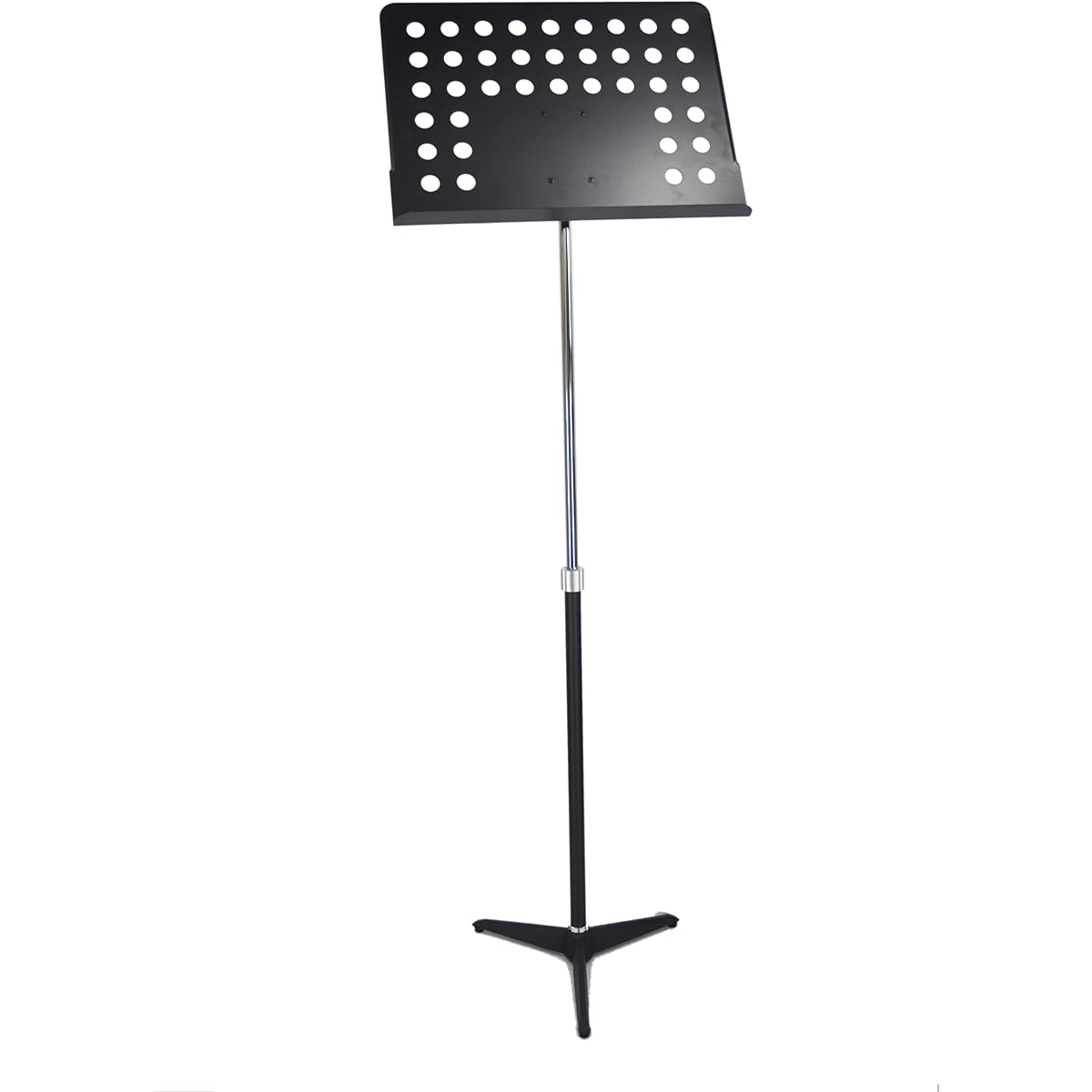 Cosmo M・S Techno Fixed Leg Music Stand (With Holes/Single) Black Steel F60CHS