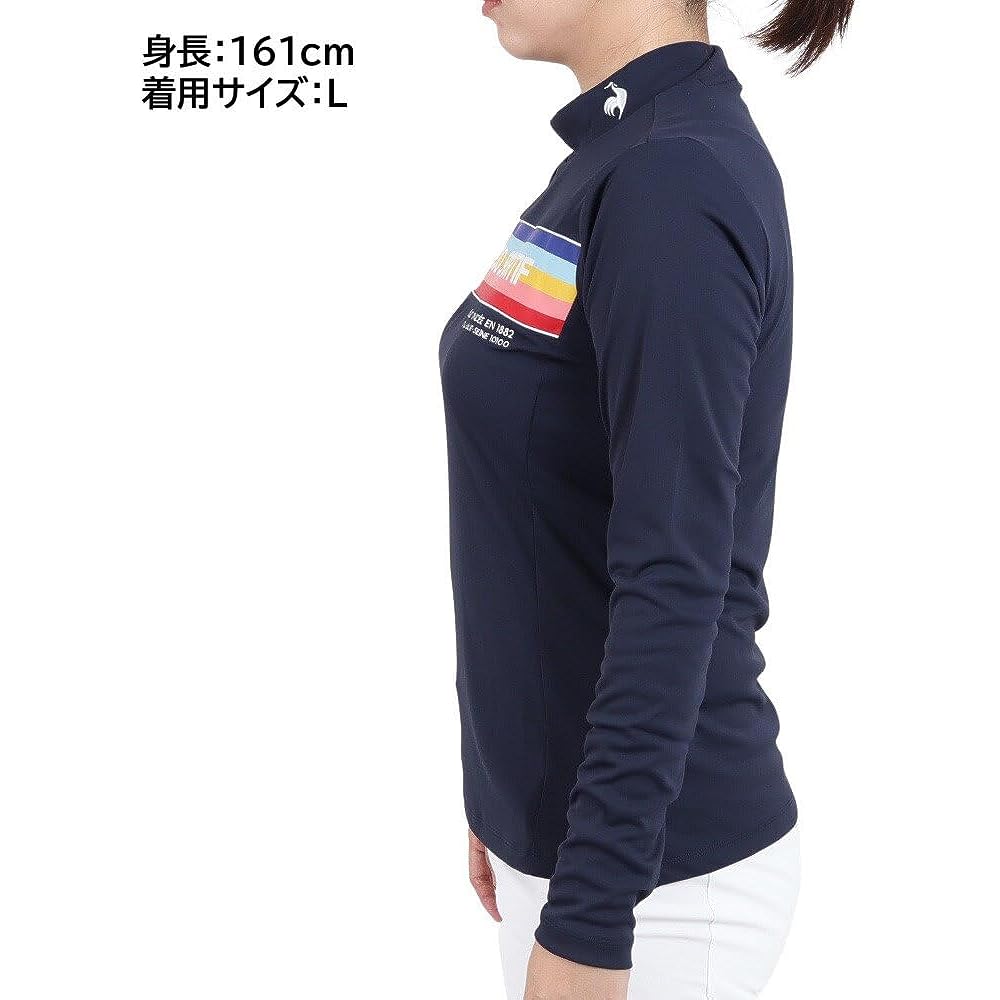 [Le Coq Sportif] Long Sleeve Shirt High Neck Sweat Absorbent Quick Drying Stretch UPF50 Fluffy Soft Golf QGWUJB02 Women's