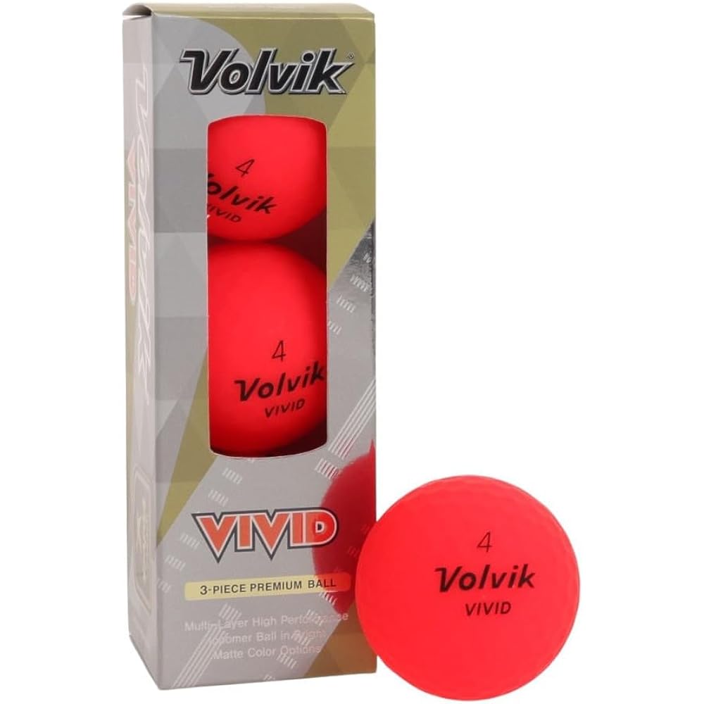 2022 Volvik Golf Ball VIVID 22 Red