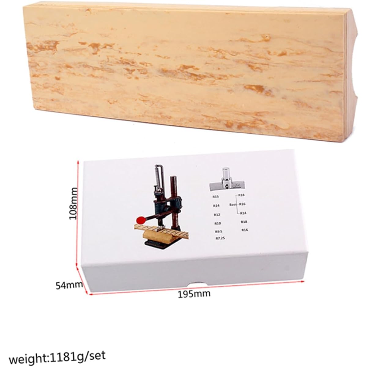 SWOOMEY 13pcs Fret Crowning File Tool Guitar Neck Stand Leveler Tool Acoustic Guitar Press Cowl Insert Glue Tool Press