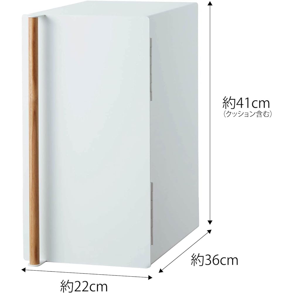 Yamazaki Jitsugyo Bread Case Slim White Approx. W22XD36XH41cm (Cushion Included) Tosca Space Saving Countertop Storage Bread Case 5682