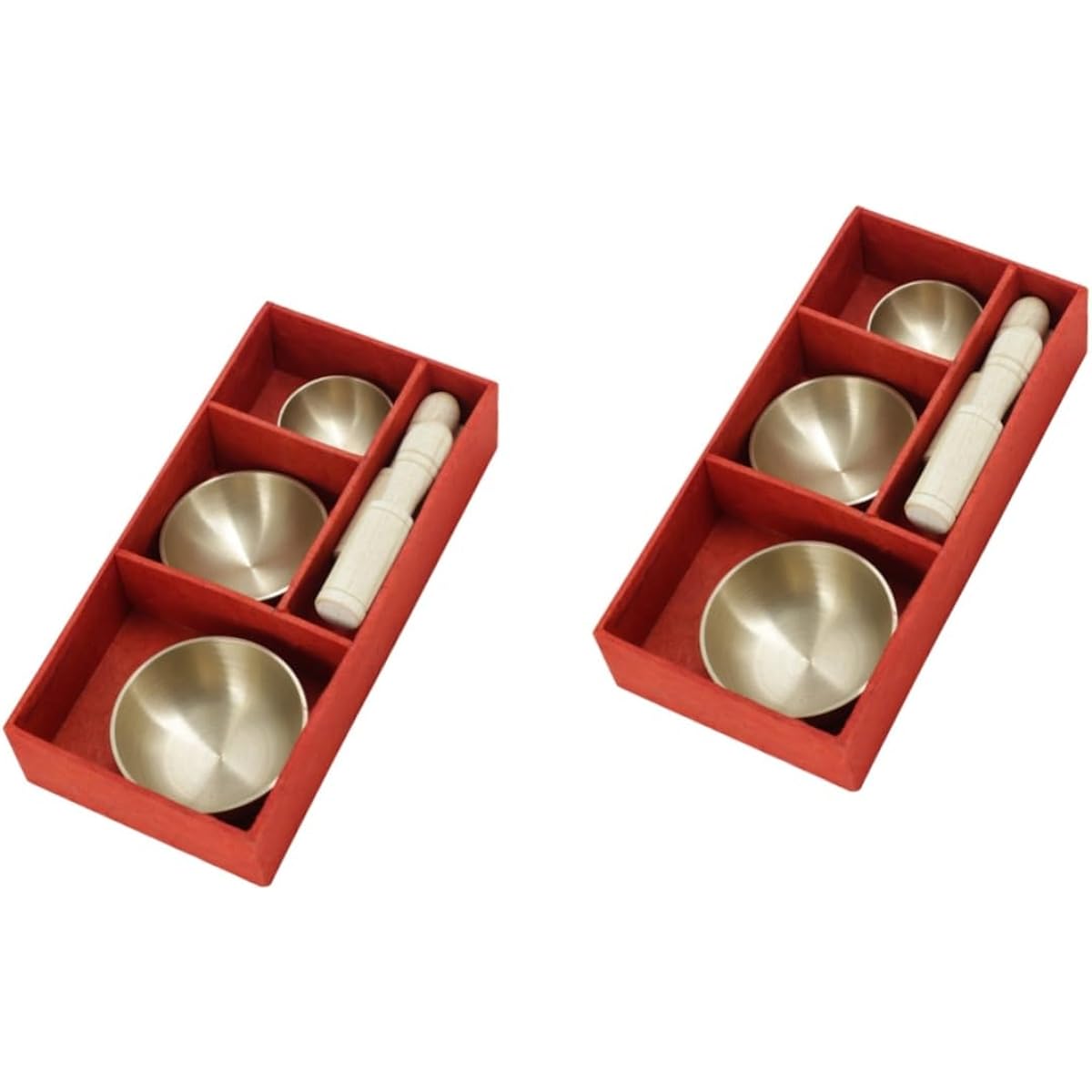 VICASKY Set of 2 Buddhist Music Bowls Tibetan Bowl Meditation Bowl Tuning Singing Bowl Mallet Fortune Cookie Chakra Singing Bowl Antique Singing