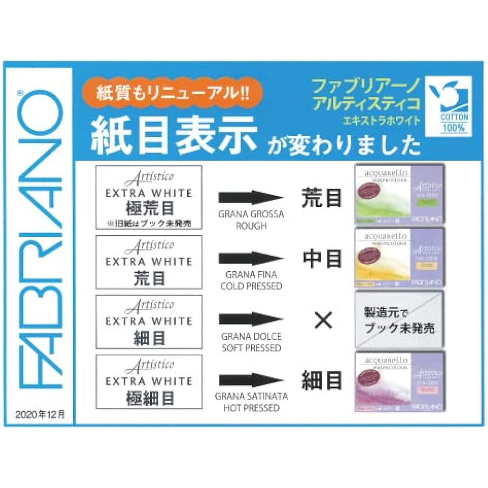 KUSAKABE Watercolor Paper Fabriano Artistico Extra White F6 Medium Grain 12 Sheets FXB-F6 F6