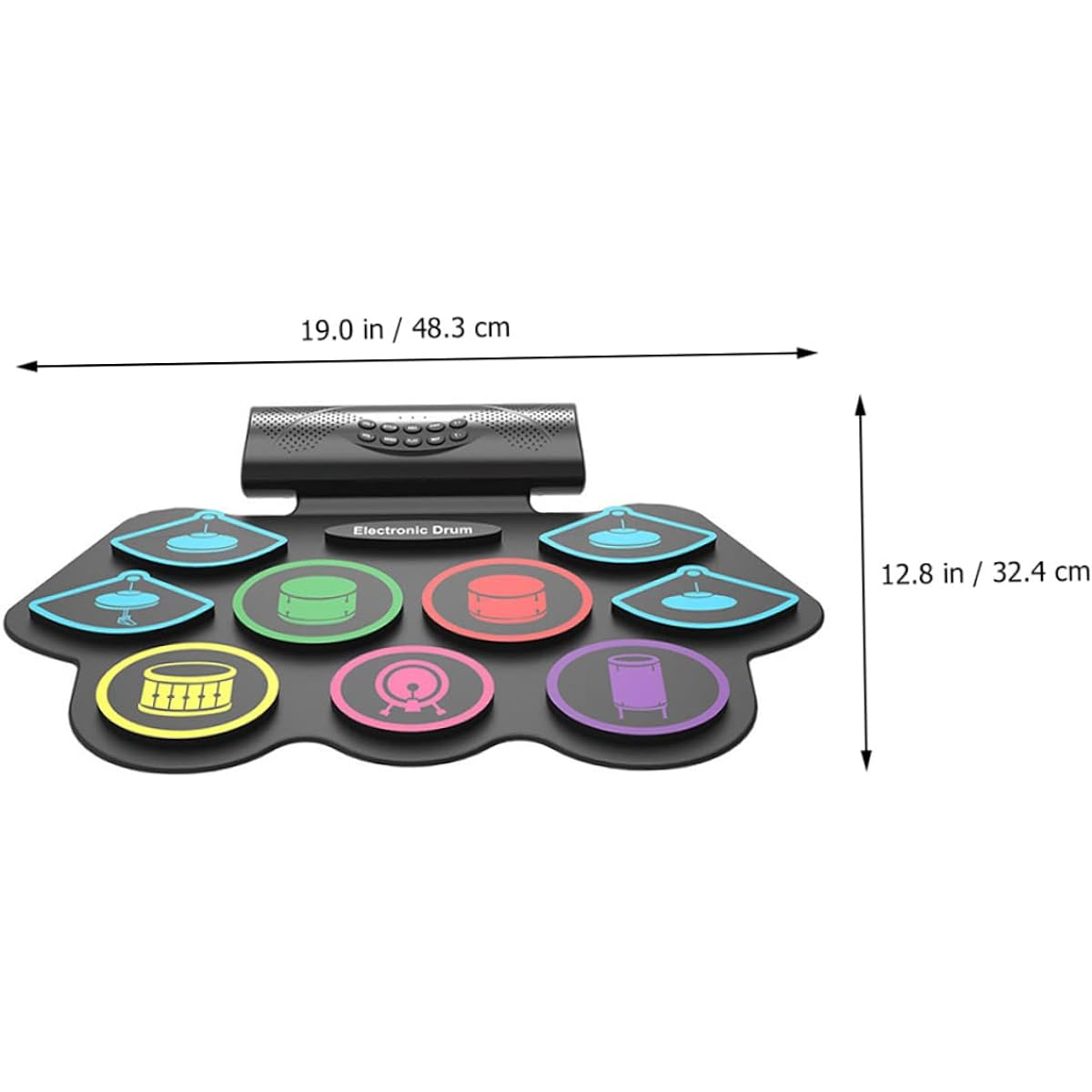 VICASKY Set Hand Roll Drum Kit Guitar Kit Electronic Kit For Kids Speaker Roll Up Drum Pad Midi Drum Kit Speaker Pad Midi