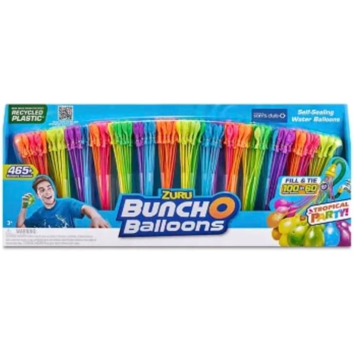 Bunch O Balloons 465 Rapid Fill Self Tying Recyclable Water Balloons (14 Stems)