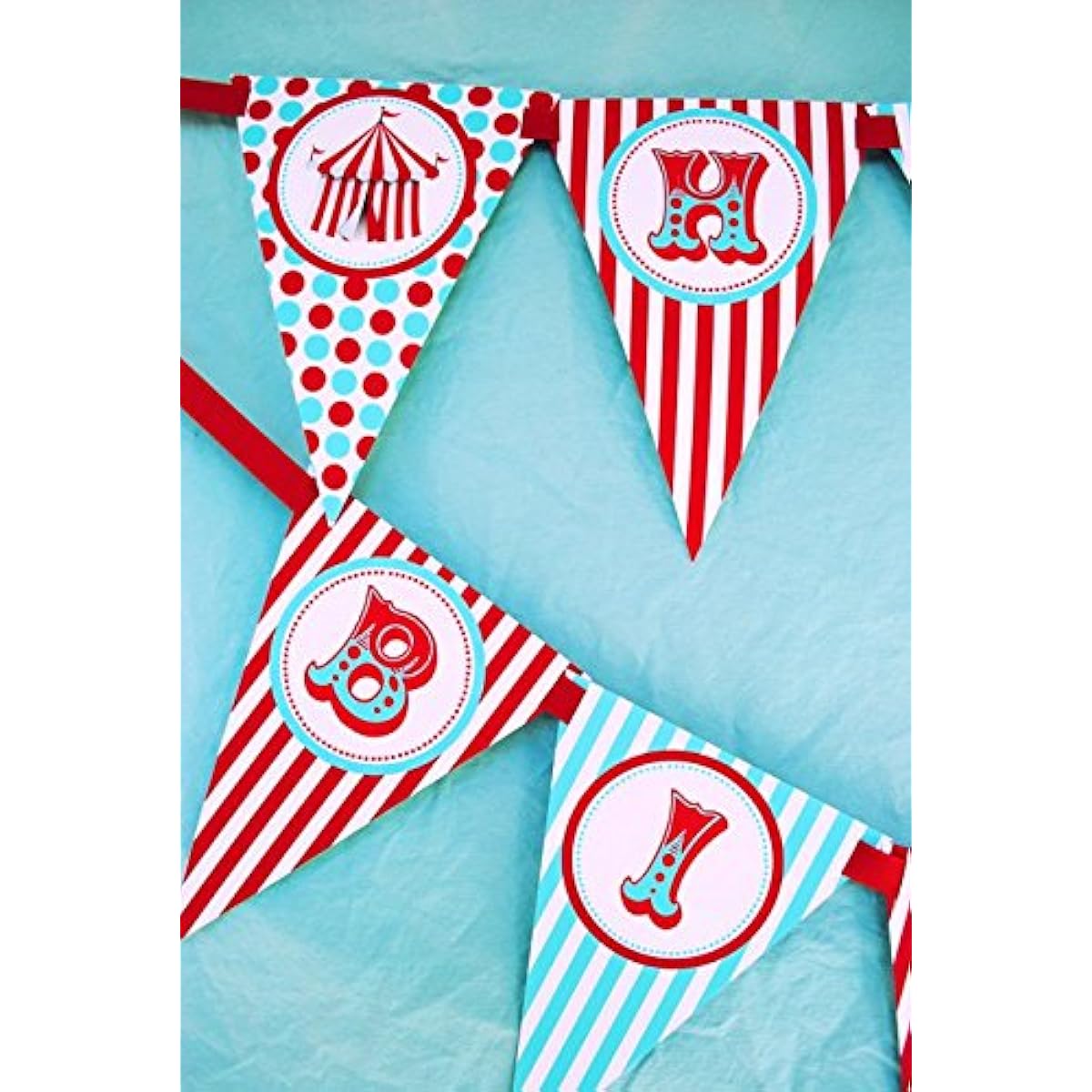 Circus Carnival Happy Birthday Banner Pennant by POP parties