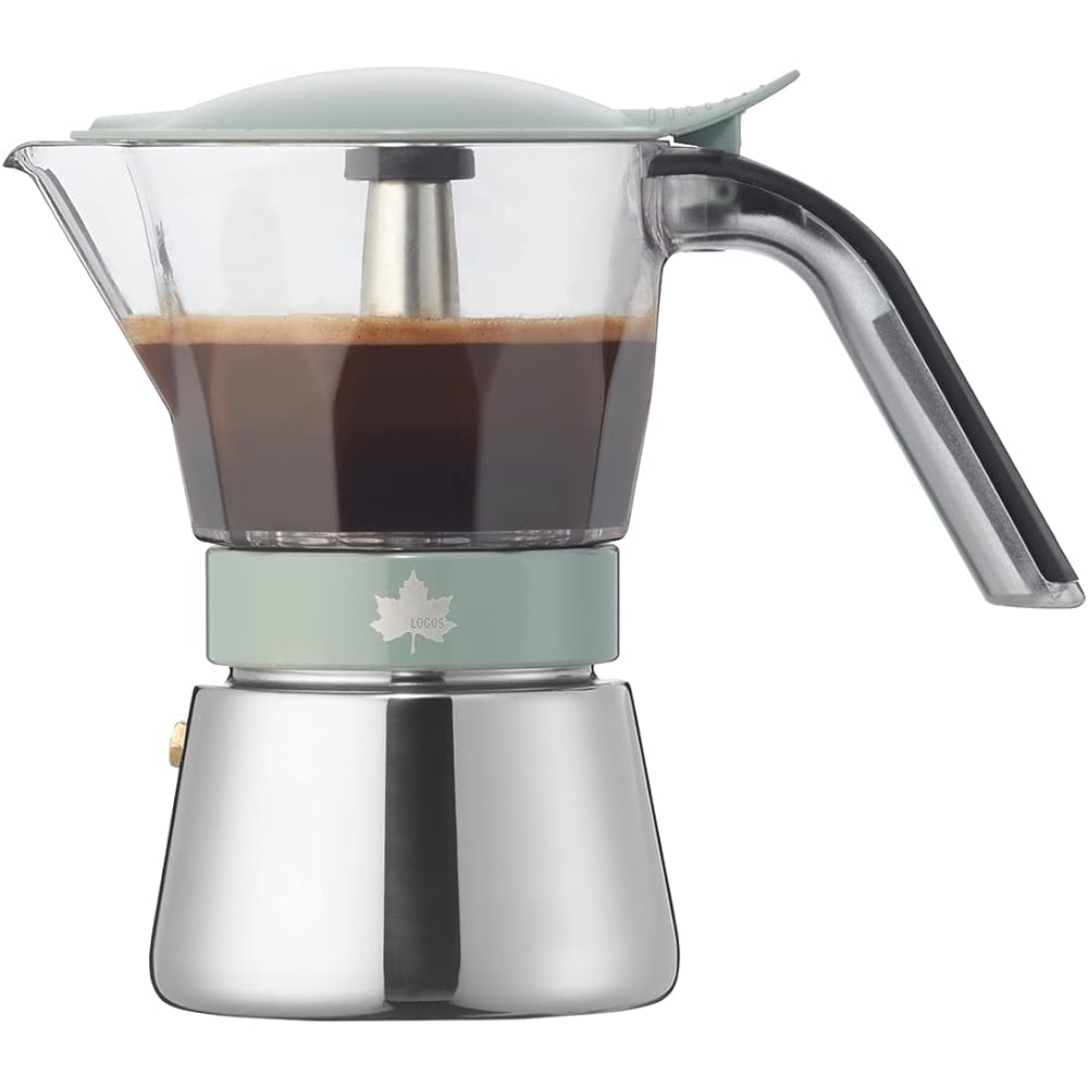 LOGOS Visible! Espresso Maker 300 81210312 Silver (approx.) Width 20.5 x Depth 10 x Height 18cm