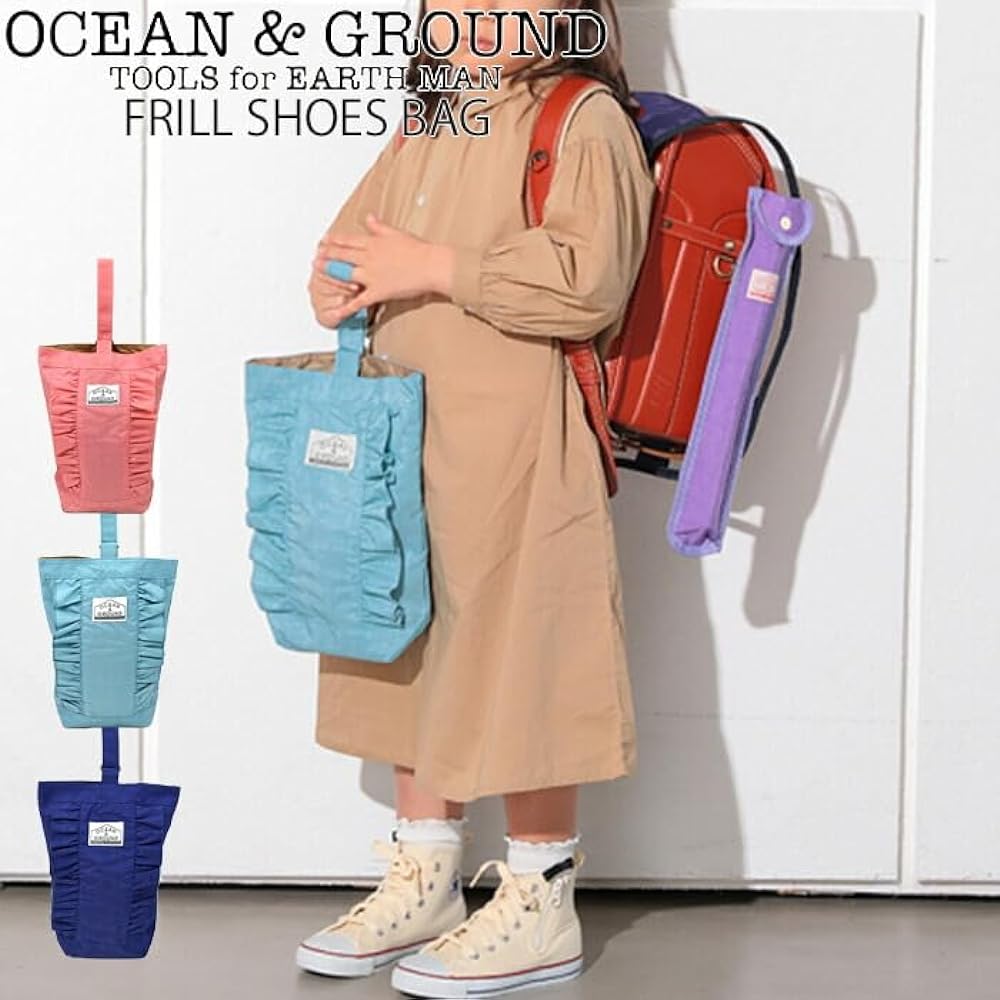Ocean and Ground Lesson Bag FRILL Tote Bag Kids Junior Girls 3 Colors 1015006