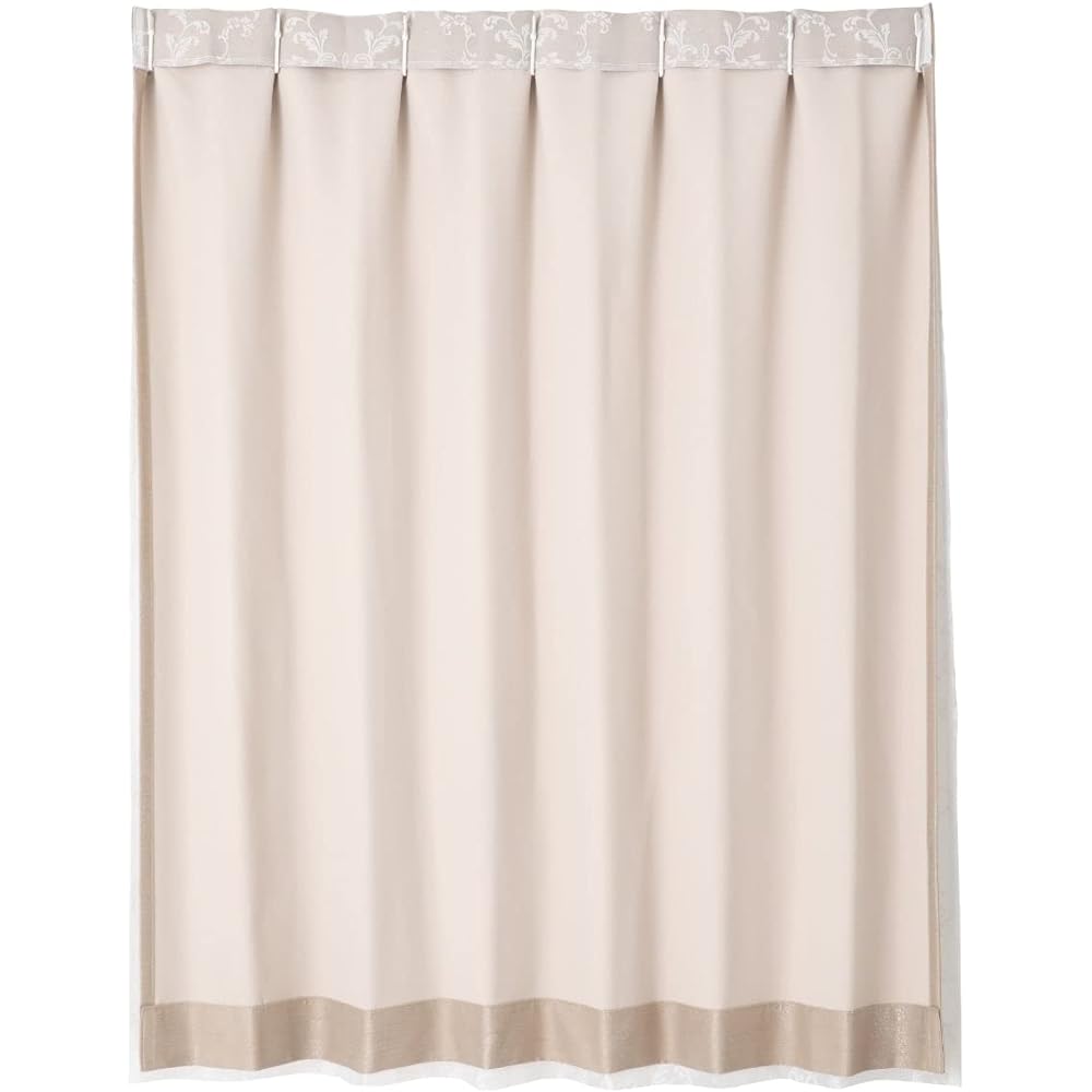 Francfranc Bliss x Lucilla Double Curtain H1350 x W1000 Beige (Lace & Drape