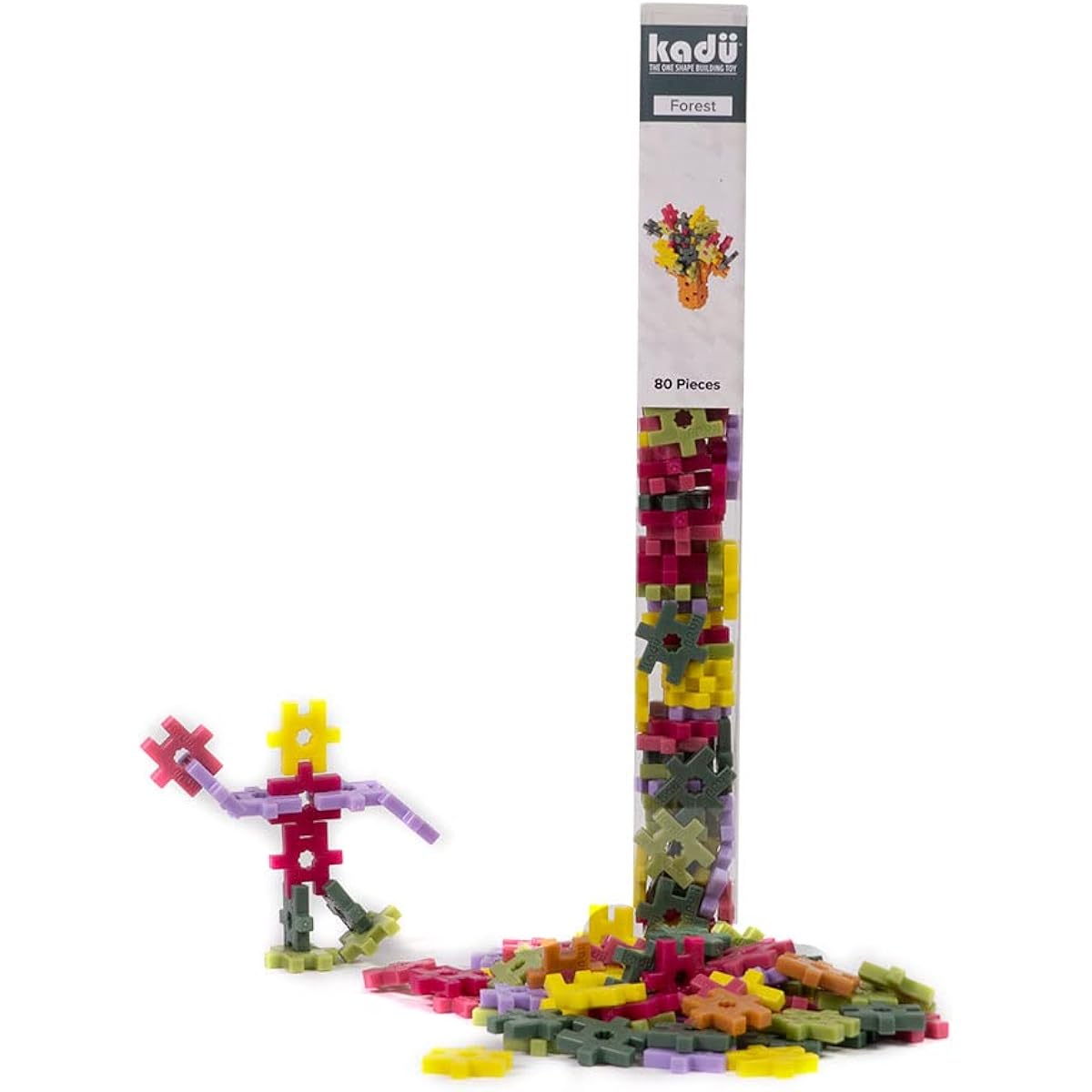 KADU Forest 80 Piece Set - STEM/STEAM Building + Construction Toy for Open + Imaginative Play