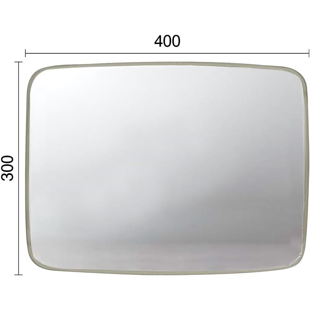 Light garage mirror square gray 400×300mm