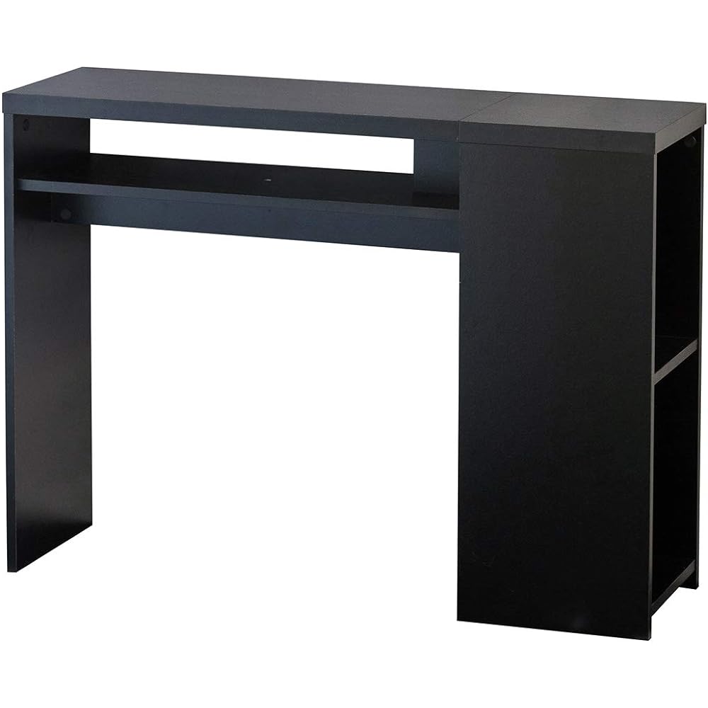 Kuroshio Desk Width 100cm Depth 29cm Study Desk Compact Thin Black