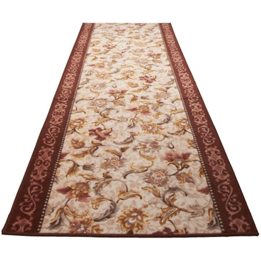 TMK Antibacterial and deodorizing lily pattern hallway mat (80 x 440 cm) Green 3080344