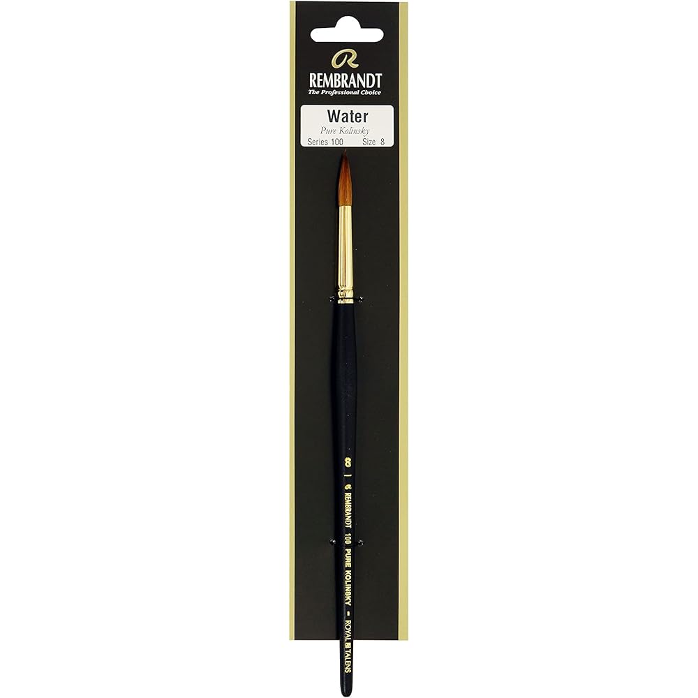 Talens Japan Talens Rembrandt Watercolor Paint Brush Series 100 Kolinsky Round No. 8 T909-100-08