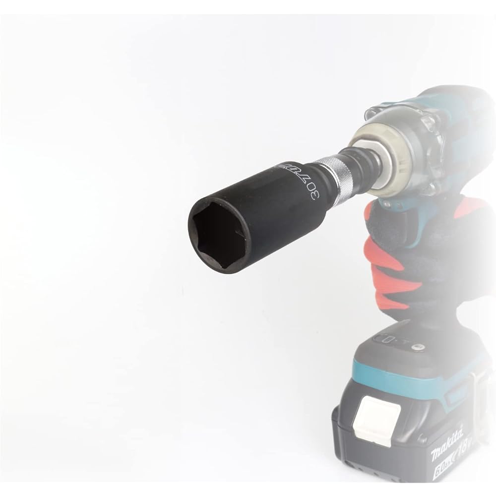 Top Industry (TOP) Impact Super Long Socket One-Touch Adapter Set 17~36mm Insertion Angle 4 Minutes Square PT-1736SLPS Tsubame Sanjo Made in Japan