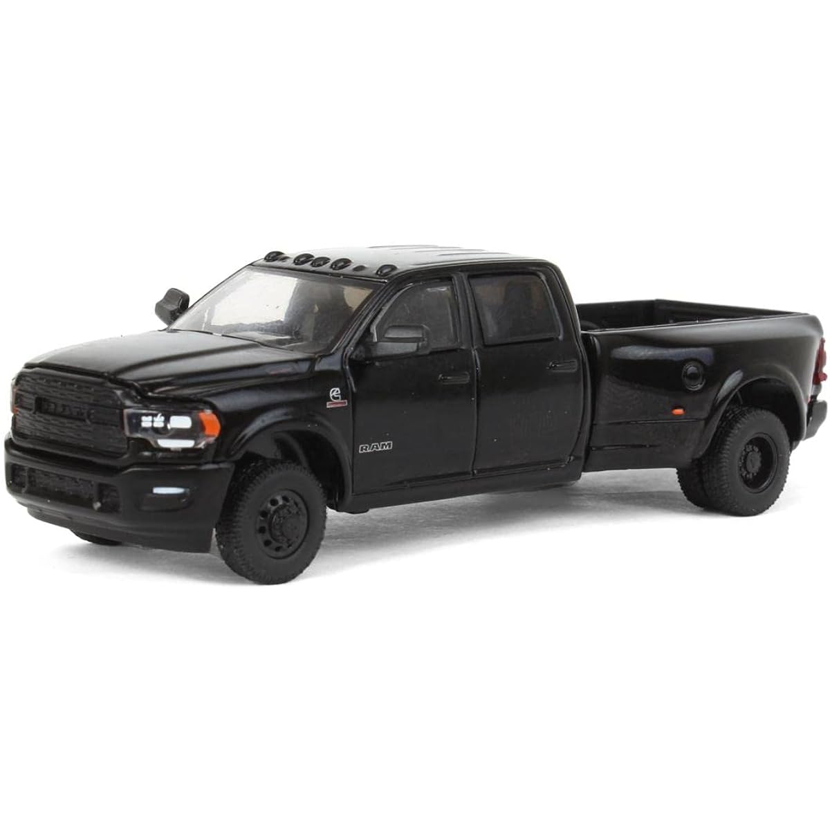 Greenlight 1/64 2021 Dodge Ram Dual Pickup Truck Limited Night Edition 51472 Black