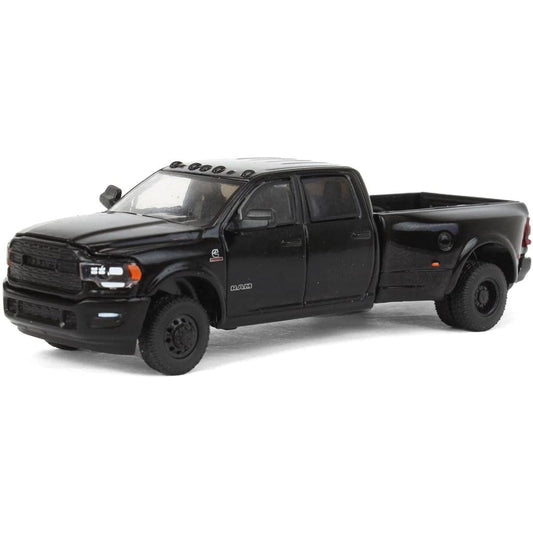 Greenlight 1/64 2021 Dodge Ram Dual Pickup Truck Limited Night Edition 51472 Black