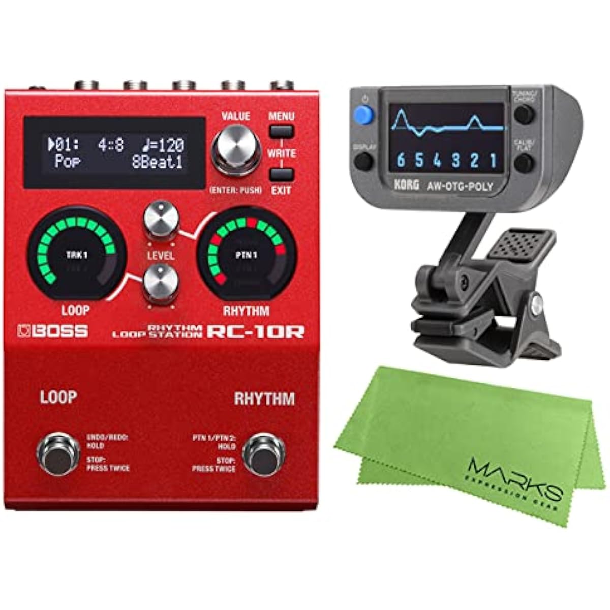 BOSS - Guitar Effector/Rhythm Loop Station RC-10R + KORG AW-OTG-POLY + Marks Original Cross Set