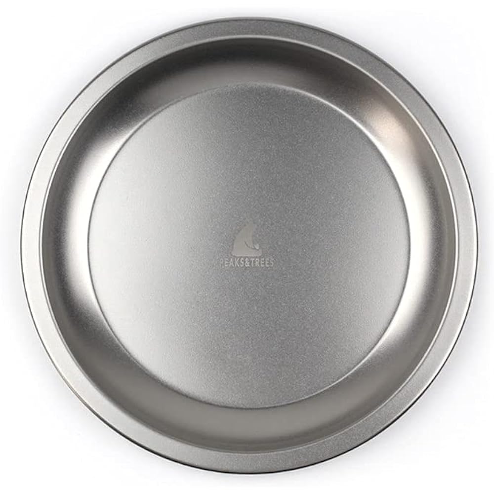 PEAKS&TREES Outdoor Camping Plate Titanium Plate Tsubame Sanjo 23cm Made in Japan Tableware Flat Plate Serving Plate Round Round Large Size Solo Can Peaks & Trees