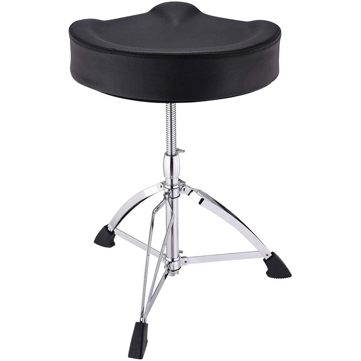 AW Saddle Drum Throne Drummer Stool Round Seat Chair Height Adjustable Folding Stand Percussion Hardware L Size