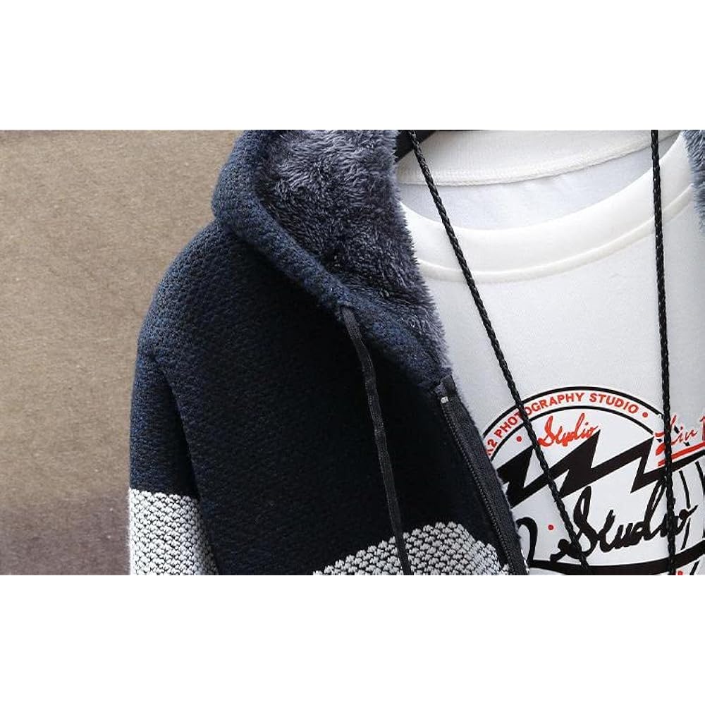 [emptio] Hooded Border Knit Jacket Men's