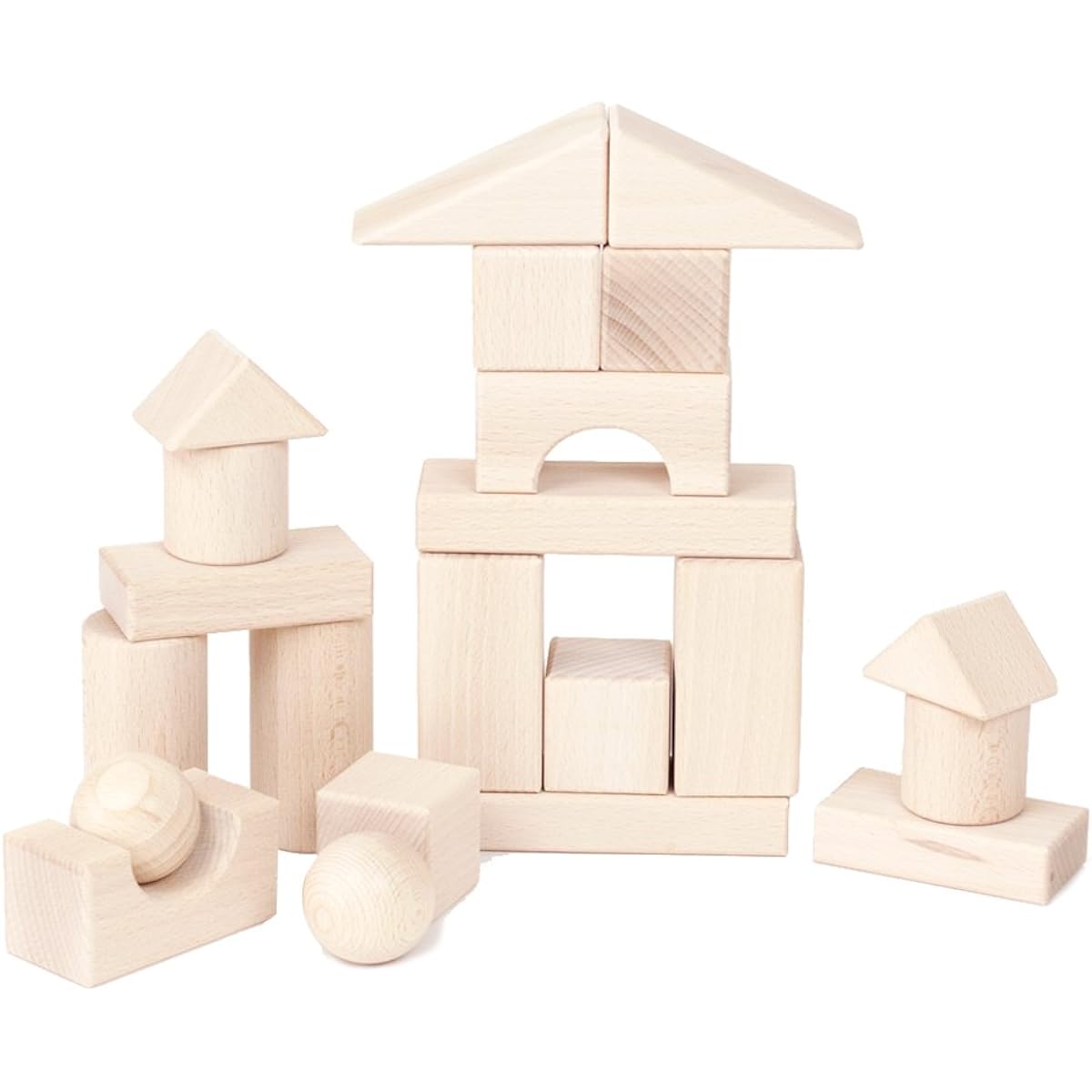 Grandpapa Original Domestic Building Blocks Set with Storage Bag 22 Pieces (Shiraki)