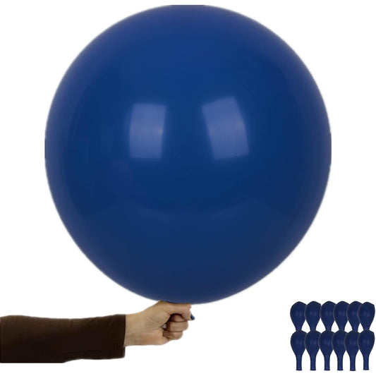 12 Pcs 18 Inch Dark Blue Balloons Thick Latex Balloons,Romantic Balloons Big Navy Blue Balloon Decorations Night Blue Party Balloons for Wedding Birthday Party Halloween Christmas Baby Shower Carnival