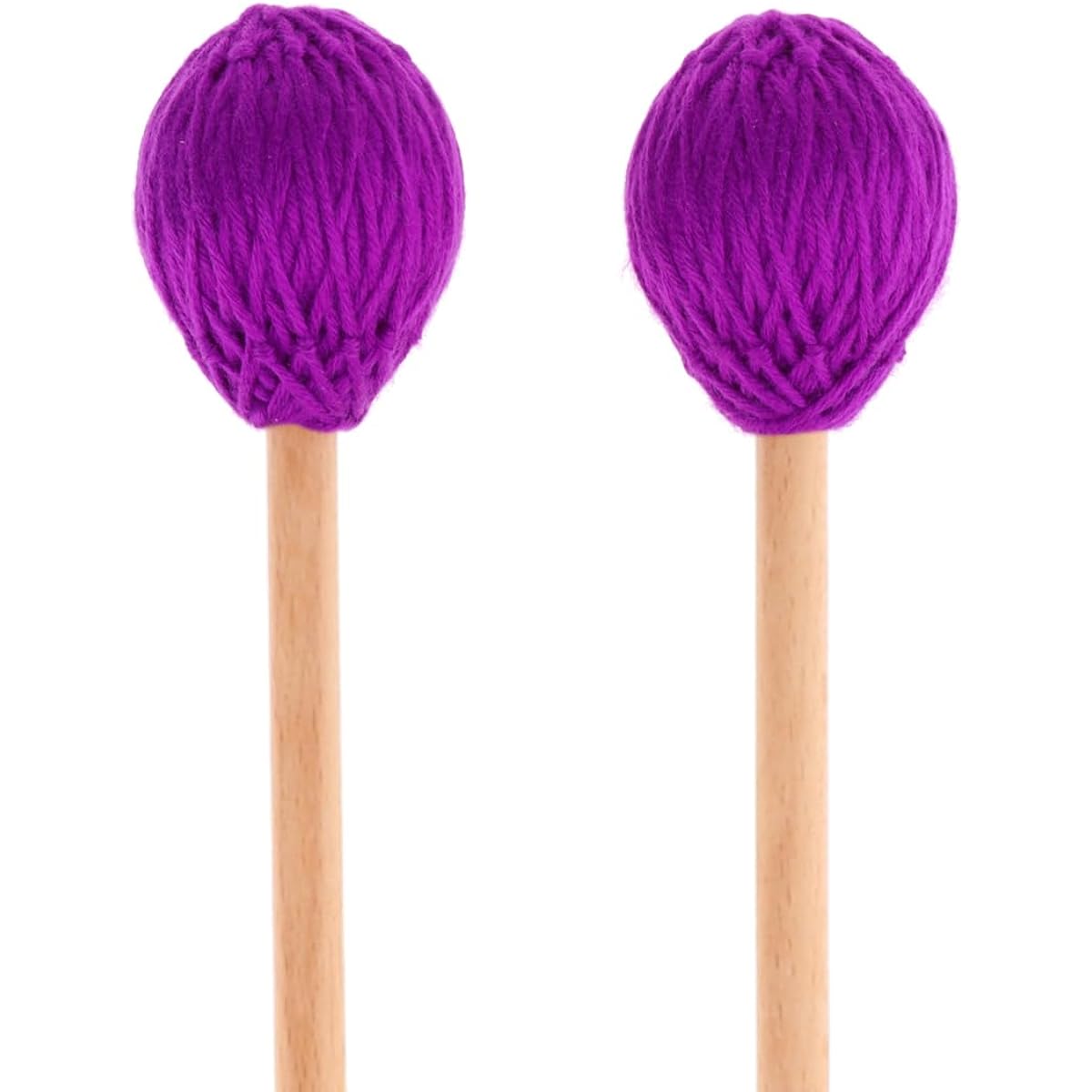 Marimba Percussion Mallets Medium Keyboard Hard Yarn Head Maple Wood Handle Drumsticks 1 Pair